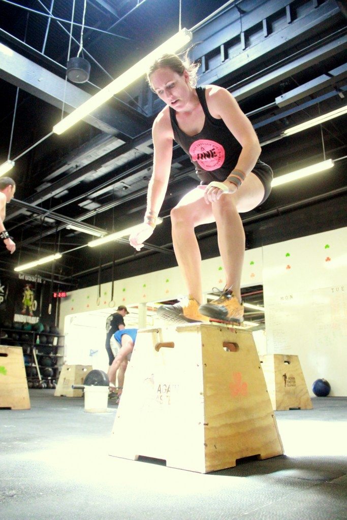 box jump in the light