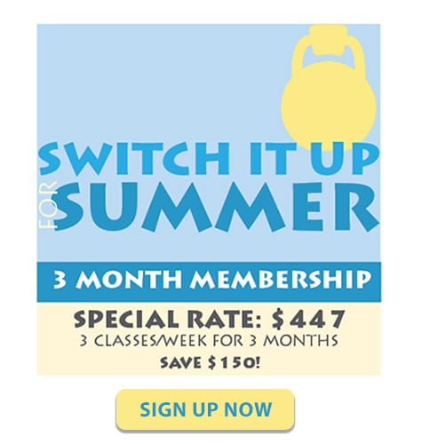summer special: 3 month membership - $447 for 3 classes/week for 3 months