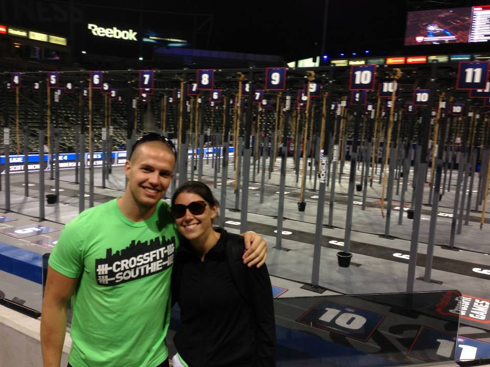 Mike & Jenna reppin' Southie at the 2013 CrossFit Games